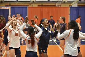 Syracuse found itself down 23-18 in the third set before a 7-0 run propelled it to an eventual victory. 