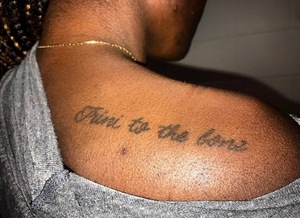 SU junior Shanyah Saunders got her tattoo the summer before beginning college to forever mark her Trinidadian roots.